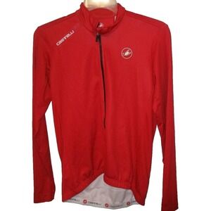 Castelli Cycling Jersey Women's XL Red Full Zip Road Bike Race Jersey